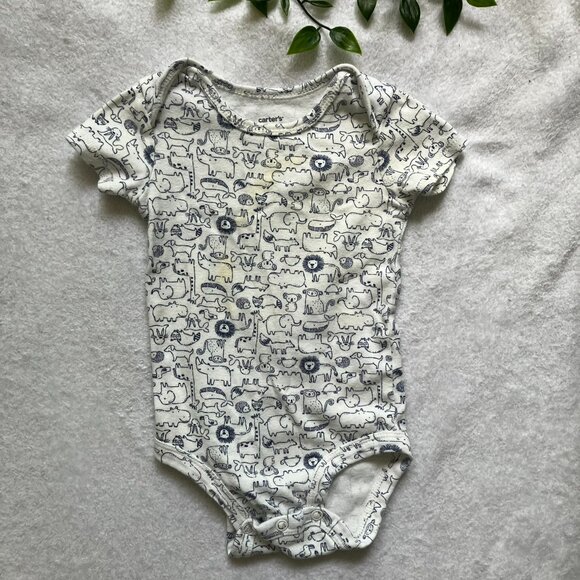 Free w/ Purchase | Carter’s 6M Animal Print Bodysuit | Playwear GUC - Picture 1 of 9